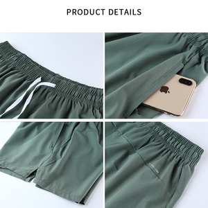 กางเกงวิ่งกางเกงกีฬาขาสั้นผู้ชายแห้งเร็วระบายอากาศได้ดีผ้าโพลีเอสเตอร์ออกแบบโลโก้ได้ตามต้องการ - Product Image 3