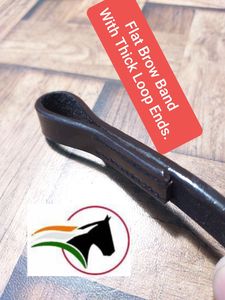 Banda Ecuestre para deportes al aire libre, banda para la frente de caballo delgada plana con forma curva a la moda, cuero de alta calidad - Product Image 3