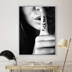 Elegant <b>Printed</b> Canvas Decor: Modern <b>Bedroom</b> Art Poster,White Framed - Product Image 1