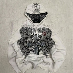 Sweatshirts d'hiver Hip Hop pour hommes et femmes, personnalisés, vintage, Joker, streetwear, unisexe, coupe ample, en molleton, fermeture éclair, coton lourd, 3D - Product Image 1