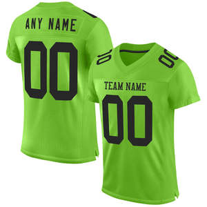 Maillots de football américain personnalisables sublimés, ensembles à manches courtes, antibactériens, respirants, évacuant l'humidité, protection UV - Product Image 4