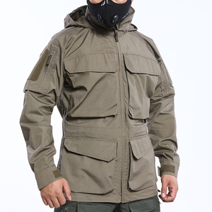 LAYENNE Veste de sport personnalisée à fermeture éclair pour hommes Manteaux à capuche coupe-vent d'extérieur imperméables Vêtements longs pour la course à pied Trench - Product Image 3
