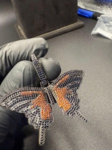 Collar de Moda con Diamantes de Imitación VVS Moissanite, Diseño de Mariposa en Plata 925, Estilo Hip Hop, al Mejor Precio - Product Image 3