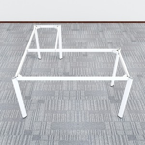 Bureau de travail en métal de forme ovale pour femmes avec cadre en forme de L - SFOV105 - Product Image 1