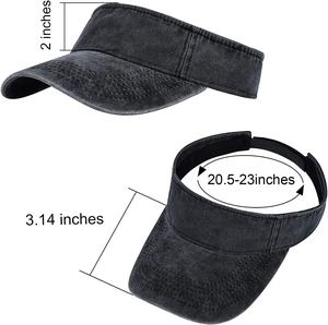 Wholesale High Quality Denim Sun Visor Hats Adjustable Hat Golf <b>Tennis</b> Summer Casual Sports Sun Visor <b>Caps</b> - Product Image 5