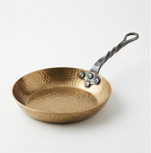 Hammered Brass Fry <b>Pan</b> With <b>Lid</b> Gold Finished For Home Kitchen Cookware Stovetop Cooking <b>Pan</b> Durable <b>Frying</b> <b>Pans</b> - Product Image 3