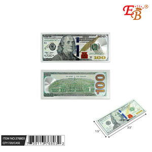 Magnete da 1.5"X3.5" a forma di banconota da cento dollari, colore argento, 50 pezzi/confezione, per frigorifero - Product Image 1