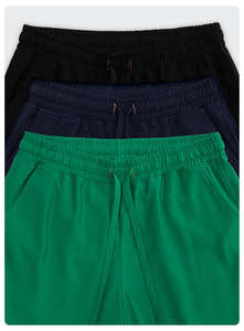 กางเกงขาสั้นผู้ชายผ้าแคนวาสคอตตอน 100% สไตล์ไฮสตรีท เอวยางยืด ระบายอากาศดี มีกระเป๋า เหมาะสำหรับใส่ลำลองช่วงฤดูร้อน  รับสกรีนโลโก้ - Product Image 5