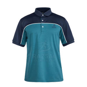 Logo personnalisé imprimé élégant confortable séchage rapide hommes décontracté pour chemises-100% coton respirant solide motif tricoté court - Product Image 2