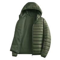 Dernier modèle de blouson d'aviateur à col montant veste en duvet personnalisée pour hommes manteau épais vêtements d'extérieur chauds pour l'hiver veste bouffante