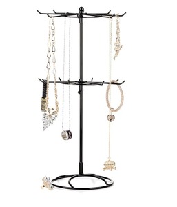 Support de bijoux en argent de conception d'arbre avec l'accent d'oiseau organisateur élégant pour boucles d'oreilles colliers anneaux vanité et décor à la maison - Product Image 5