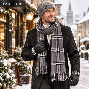 Coffrets cadeaux personnalisés pour la fête des mères, bonnets en papier, écharpes, gants tactiles, design à carreaux, pour hommes et femmes - Product Image 5