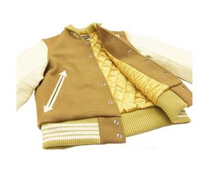 Haute qualité hommes Logo personnalisé manches en cuir classique broderie bouton laine université Baseballjacket pour hommes livraison DDP - Product Image 3