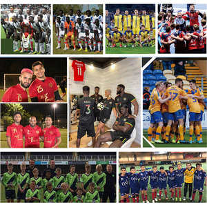 Kits de fútbol de sublimación con diseños vibrantes y final de tela transpirable con conjuntos de ropa de fútbol de color degradado - Product Image 2