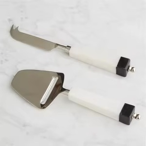 Ensemble de service à fromage en acier inoxydable, couverts, ensemble de vaisselle, manche en marbre, couteau à fromage - Product Image 4