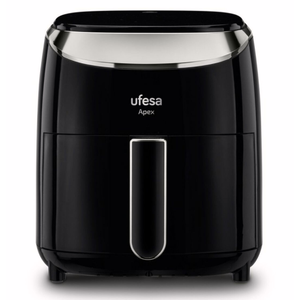 Friteuse à air UFESA APEX 3.1-4.0L noire, design moderne à double panier, revêtement céramique électrique, sans huile, pour friture/rôtissage/cuisson/déshydratation - Product Image 1