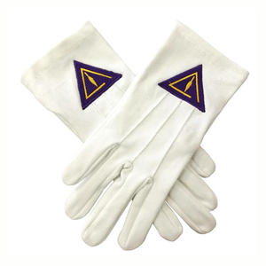 ถุงมือผ้าฝ้าย Masonic ปักตามสั่งถุงมือผ้าฝ้าย - Product Image 1