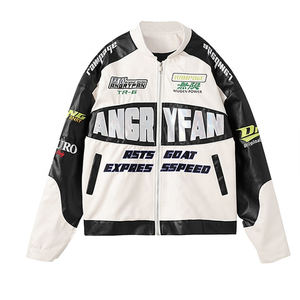Vente en gros de vêtements de course moto personnalisés 2024 veste en cuir veste surdimensionnée personnalisée streetwear veste de baseball manteau d'automne de mode - Product Image 2