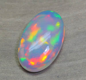 Precioso cabujón de ópalo etíope natural, sombra azul, arcoíris, forma ovalada llamativa, piedra preciosa de grado A.A.A - Product Image 2