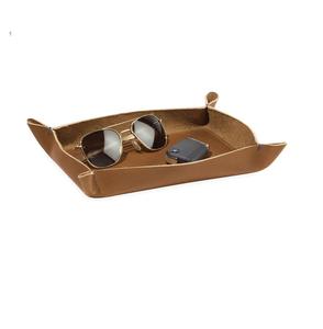 Plateau de service en cuir pour support polyvalent avec aspect antique et toucher lisse pour les thèmes artistiques de la décoration intérieure - Product Image 2