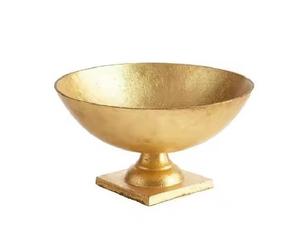 Tazón de frutas de estilo coreano, mezcla de Metal para servir arroz, ensalada, pan, postre, helado y fruta seca, hecho a mano, chapado en oro, forma redonda, hogar - Product Image 1