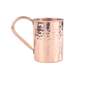 Taza de cobre de alto estándar Taza de cobre de metal de diseño martillado utilizada para tazas de cobre puro en el hogar Proveedor de tazas de India - Product Image 3