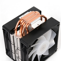 Refroidisseur d'air pour processeur XINMAI blanc, 6 caloducs, double ventilateur ARGB PWM, 255W TDP, miroir infini pour PC de jeu LGA1851 AM5