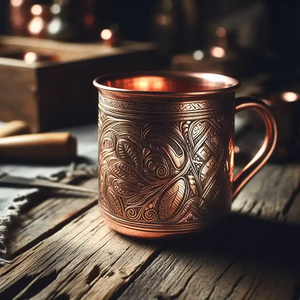 Venta de tazas de barra de cóctel de cobre Amazo, taza martillada de acero inoxidable para beber, cerveza, taza de mula de Moscú - Product Image 4