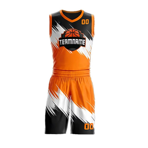 ชุดบาสเก็ตบอลสำหรับเยาวชนและผู้ใหญ่ชุดบาสเก็ตบอลพิมพ์ลายโลโก้ตามสั่ง - Product Image 1