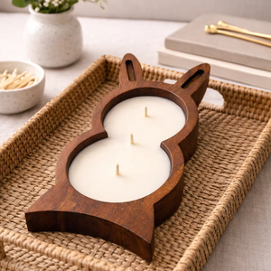 Décoration d'intérieur, bougeoirs, artisanat, écologique, bol en bois de mangue en forme de coq, récipient vide pour la décoration de Noël - Product Image 6