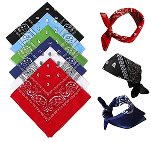 ผ้าโพกหัวผ้าฝ้ายลาย Paisley สีดำพิมพ์โลโก้ตามสั่งฮิปฮอป - Product Image 2