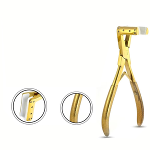 Pinza Profesional para Extensiones de Cabello con Cinta Adhesiva, Acero Inoxidable, Mango de Goma Antideslizante con Purpurina, Herramienta de Sellado de Cinta Adhesiva - Product Image 2