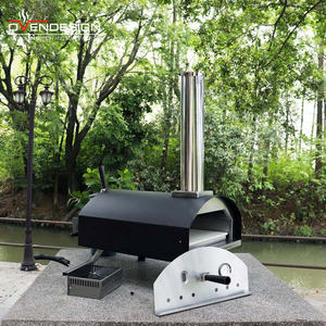 Four à pizza moderne multi-combustible de 13 pouces, au <span class=keywords><strong>bois</strong></span>, léger, facile à transporter, avec pierre à pizza, commande par bouton, design 2 en 1 - Product Image 5