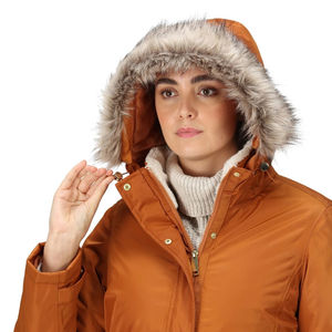 Veste d'hiver longue à capuche pour femmes, épaisseur standard, respirante, nylon écologique, grande taille, service OEM brut - Product Image 3