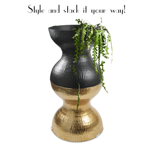 โต๊ะข้างทำจากโลหะทรงกลมผสมทองเหลือง AK ชุดสำเร็จรูปสีทอง & สีดำ2ชิ้นในราคาที่ดีที่สุดสำหรับเฟอร์นิเจอร์ห้องนั่งเล่น - Product Image 4