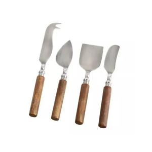 Juego de cuchillos de queso Premium tradicional de 4 piezas, mango de diseño de hoja, vajilla de acero inoxidable, cuchillo esparcidor de cubiertos, excelente regalo - Product Image 5