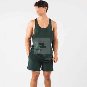 Shorts de sport décontractés pour hommes, tissés, taille mi-haute élastique, respirants, en Spandex/Coton, vente en gros - Product Image 2