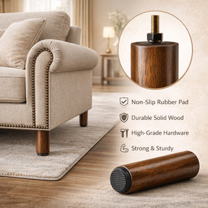 Solid Wood Slim <b>Sofa</b> Legs Premium Quality Traditional Design Furniture Legs for <b>Sofa</b> Chair <b>Bed</b> Living Room Bedroom Apartment - Product Image 1