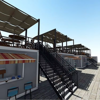 Nouveau Design Kiosque Commercial de Street Food Modulaire Préfabriqué en Conteneur