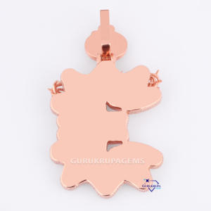 Colgante llamativo de Hip Hop, oro rosa de 14 quilates, Diamante cultivado en laboratorio, joyería ostentosa, probador de diamantes, colgante fino para mujer - Product Image 6