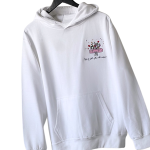 Cita árabe bordado Sudadera con capucha Unisex blanco de gran tamaño Streetwear pulóver polar algodón suave cálido estético Casual invierno Hoodi - Product Image 2