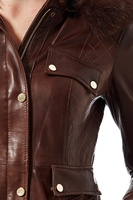 Nouveauté : Manteau coupe-vent en peau de mouton pour femme, couleur personnalisée, imperméable, écologique, design réversible, fermeture éclair sur le devant