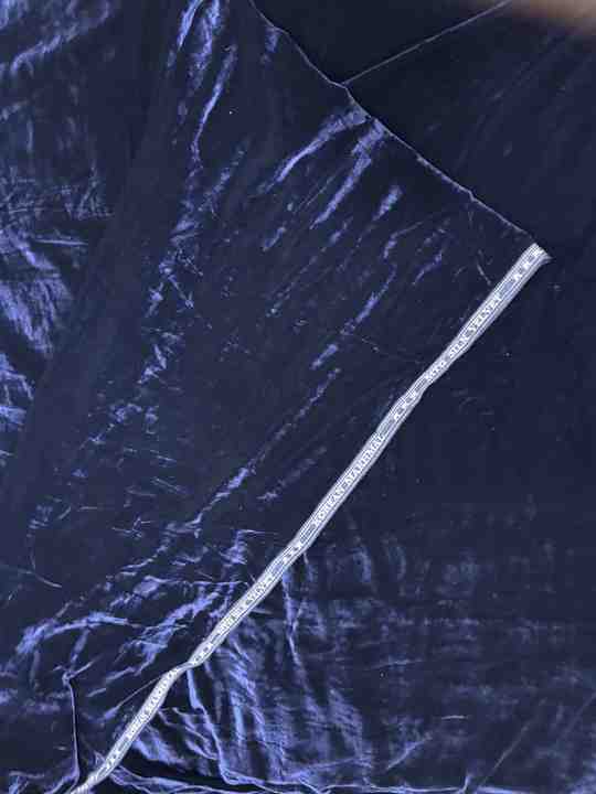 Navy Blue 100% Polyester Silk Velvet Korean Makhmal Super Silk Velvet for Girls for Luggage and Wedding Use