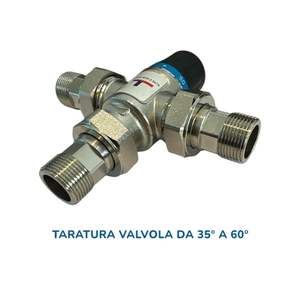 Válvula Mezcladora Termostática HM Solar de Latón Cromado de 1 Pulgada con Roscas Macho de 3/4 Pulgadas, 3 Extensiones, Control de Temperatura de 35-60°C, Alta Calidad - Product Image 5
