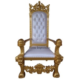 Sofá de boda con forma personalizada de diseño maravilloso, muebles de escenario de arte creativo moderno de Color blanco y dorado de alta calidad de la India - Product Image 6