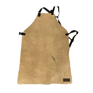 Delantal de cuero para soldadores con cuero grueso para uso pesado en taller, delantal de soldadura para reparación y fabricación de metales - Product Image 2