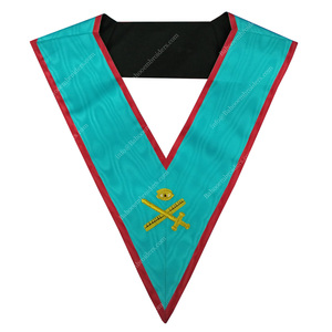 MASONIC REGALIA BLUE LODGE ASSR CEREMONIA OFICIAL COLLAR FREEMASON COLLAR BORDADO A MANO COLLAR - Product Image 5