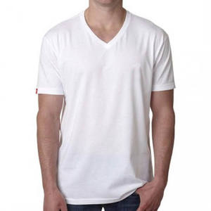 T-shirt à col V en trois mélanges imprimé de logo personnalisé - Product Image 4