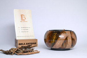 Golden Mini Oud Burner Wood Resin Mubkhar & Quemador de incienso Ramadan Gift Low MOQ por Bela Artisan - Leading Company - Product Image 1