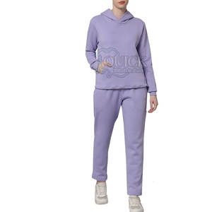 Conjunto Deportivo Casual para Mujer con Capucha, Ligero, Transpirable, de Corte Regular, de Invierno, de Alta Calidad, en Poliéster/Algodón, MOQ Bajo - Product Image 1